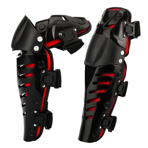 

motorcycle racing motocross rider knee pads kneepad protector guard mechanical protective gear black/red