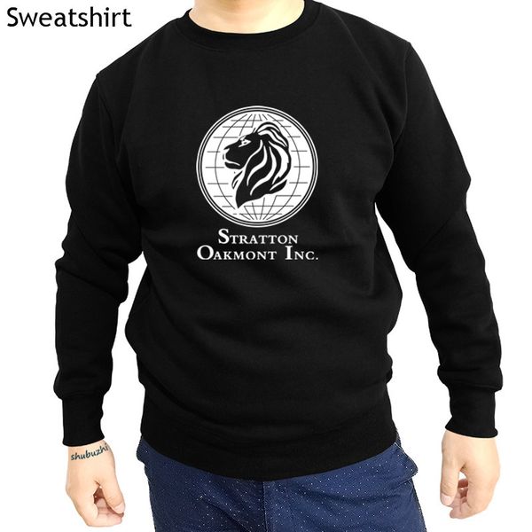 

cool men sweatshirt designs printed o-neck the wolf of wall street stratton oakmont inc. scorsese hoodies euro size sbz4638, Black