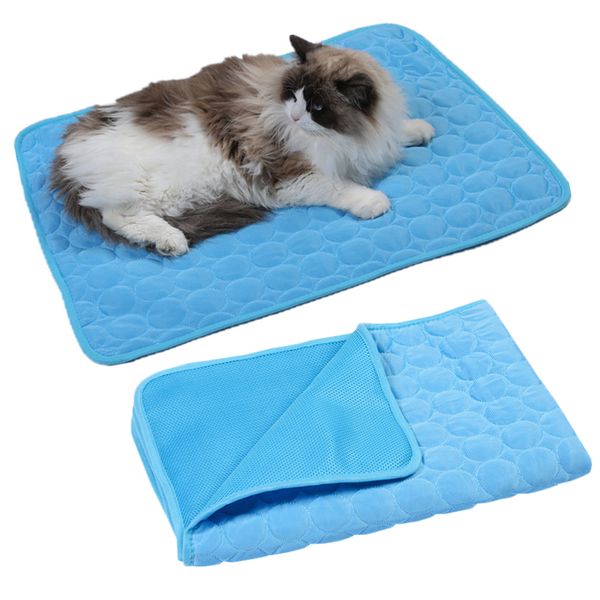 Atacado verão pet mats cool pequeno gato almofada de refrigeração animal de estimação casa canil tapetes sofá respirável pet bed tapetes de verão tapete bh3599 tqq