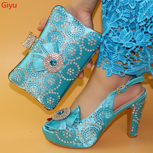 

2019new italian shoes and bags to match shoes with bag set decorated with rhinestone wedding shoe and bag sets lo1-20, Black