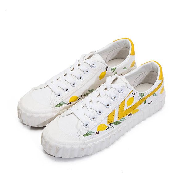 

skr fashionable biscuit female soft sister macaron cloth canvas shoes shake sound with versatile students girl heart