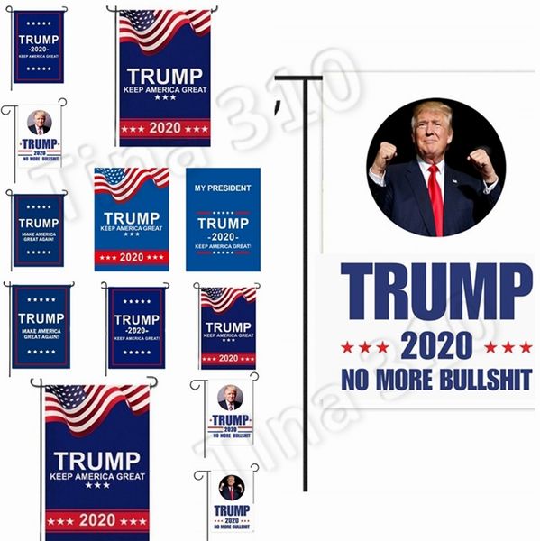 

New trump garden flag pre ident general election banner 2020 trump flag polye ter cloth pla tic flagpole pennant banner flag 30 45cm 4716
