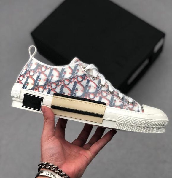 

high sneakers dÃ¬or conversÃ¨ in by kÃ¬m jones with classic oblÃ¬que printing logos men women basketball shoes skate shoes, Black