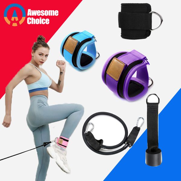 

resistance bands with ankle straps cuff with cable for attachment booty buthigh leg pulley strap lifting fitness exercise
