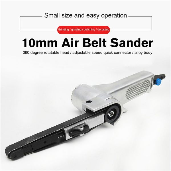 

3/8" air belt sander air angle grinding machine with sanding belts for compressor sanding pneumatic tool set 10/20mm