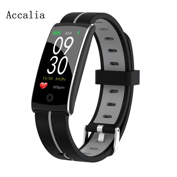 

accalia f10+ fitness tracker blood pressure heart rate waterproof wristband sport smart bracelet ip68 for android