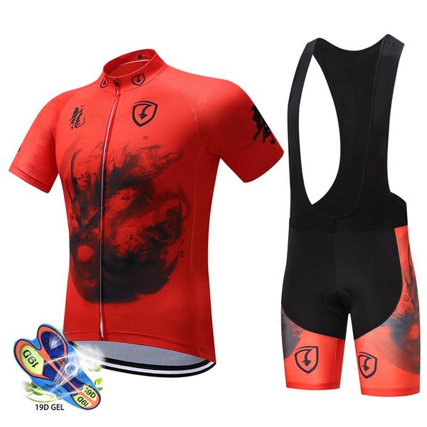 

pro team cycling jersey set 2019 summer men cycling set racing bicycle clothing suit breathable mountain bike clothes sportwears, Black;blue