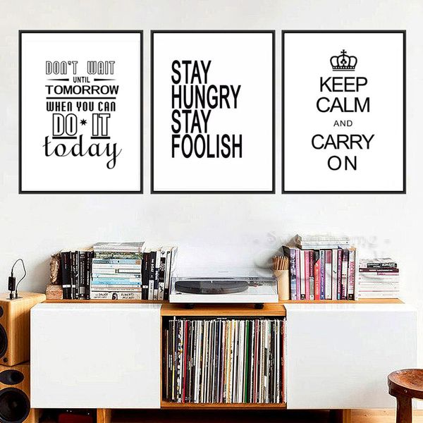 

motivational letters canvas print painting wall poster quotes for study office home decor,frame no