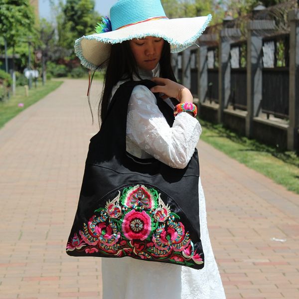 

embroidered women's bag single-shoulder canvas bag nation cloth