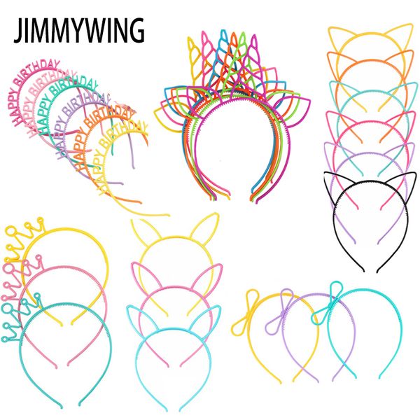 

party supplies girls's cat ears headbands crown tiara princess plastic animal hair band butterfly bow hoop accessories headwear, Slivery;white