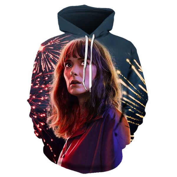 

men's hoodies & sweatshirts fantastic story 3d style trend hoodie, Black