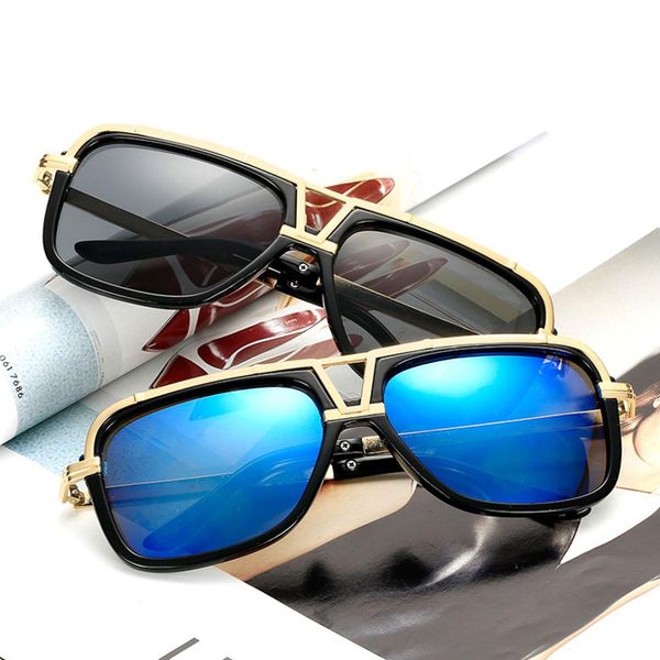 

men's sunglasses new big frame goggle summer style brand design sun glasses gafas de sol uv400 sun shades glasses for women, White;black