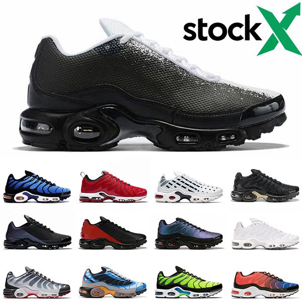 

tn plus se men running shoes spray paint triple white black scream green total crimson man outdoor trainer runner des chaussures 40-46