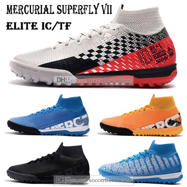 

Мужская Высокие Вершины бутсы SuperflyX 7 Elite IC TF футбол обувь CR7 Mercurial Superfly VII Неймар JR т