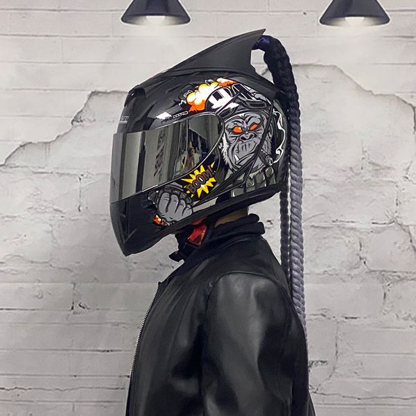 

motorcycle full face helmet motorcycle racing double mirror helmet