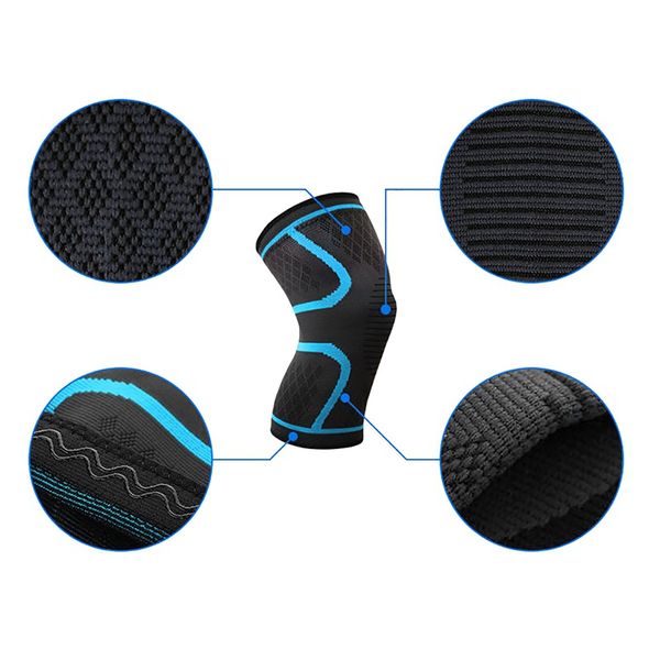 

knee support elastic anti slip breathable moisture wicking brace pad sports gym sleeve protector sportswear, Black;gray
