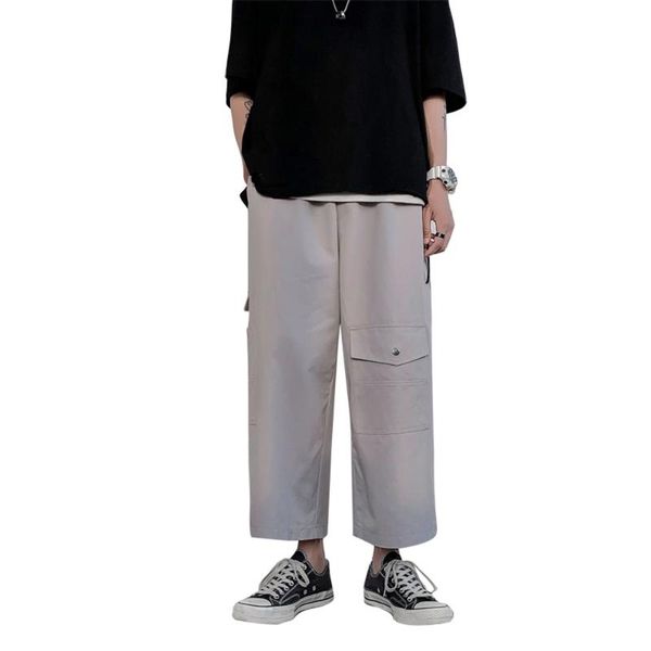 

2020 summer new jogger men's harem pants harajuku fitness sports pants spring large size straight wide leg, Black