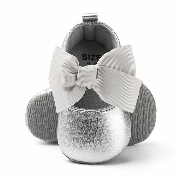 

newborn kid baby girl prewalker shoe bowknot first walk shoes toddler baby non-slip flats toddler pu shoe zm