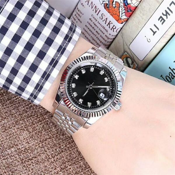 

relogio masculino mens watches luxury dress designer fashion black dial calendar gold bracelet folding clasp master male 2018 gifts couples, Slivery;brown