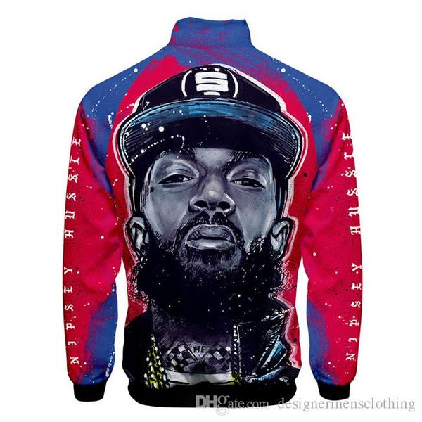 

nipsey hussle mens sweatshirts xxxtentacion zipper 3d digital printed rip hoodies mens lilpeep rapper male clothes, Black