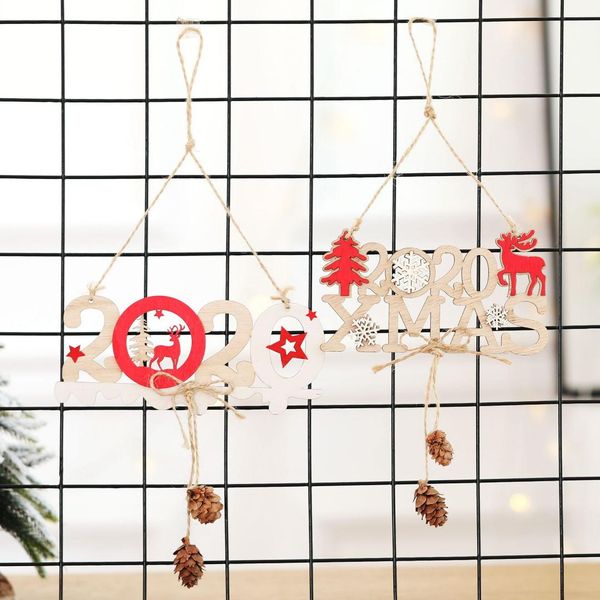 

creative christmas decoration wooden 2020 new year elk christmas tree hanging pendants ornaments xmas party decor