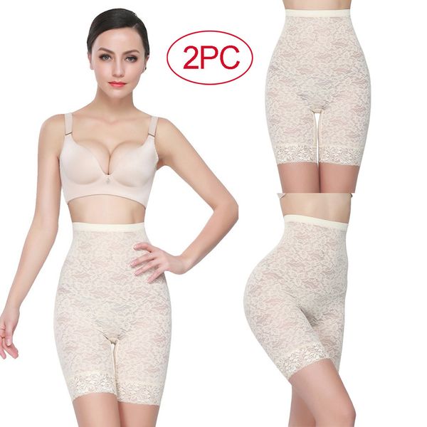 

2pc шорты под платья бедро bands нижнее белье женские трусы шнурка, Black;pink