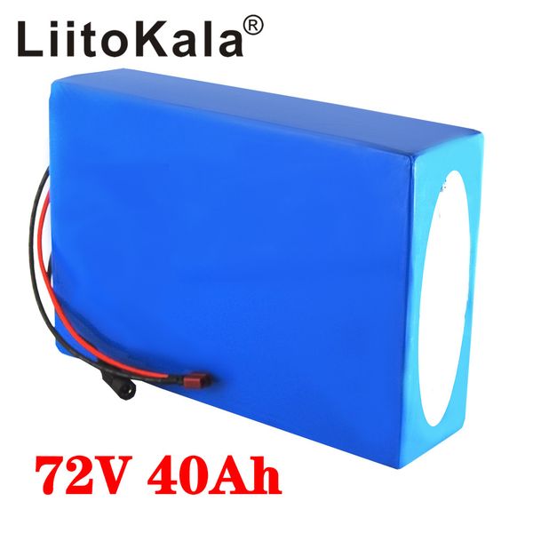 

liitokala 72v 40ah electric bicycle lithium battery 72v electric scooter battery lithium ion ebike battery pack 2000w with bms