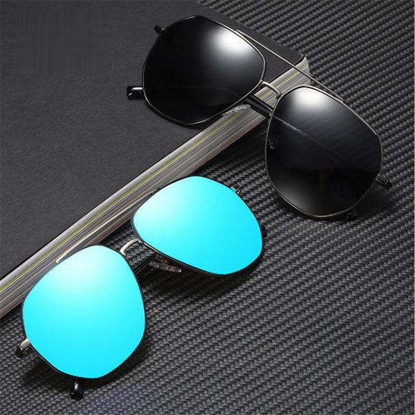 

men sunglasses square polarized sunglasses driving metal designer glasses prescription big box uv400 163, White;black