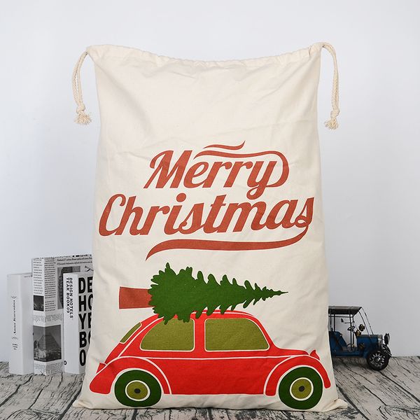 

2018 new christmas bag gift bag 50 * 70cm christmas car gift wholesale 50pcs / lot
