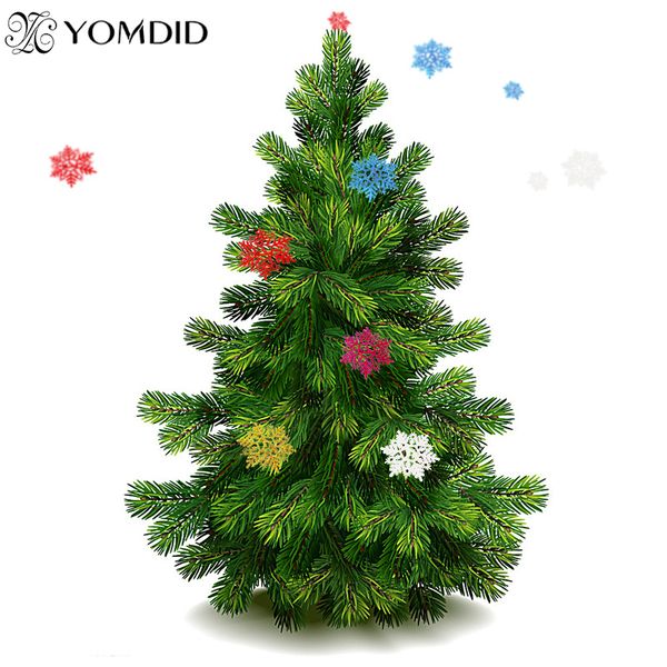 

6 pcs christmas snow flakes 6 colors snowflake ornaments christmas tree decoration home decor party festival nieve de la navidad