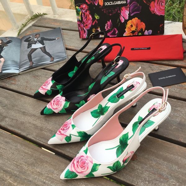 

2020 new style high-end luxury designer women fashion high heels ballet wedding shoes heel 6.5cm triple print, Black