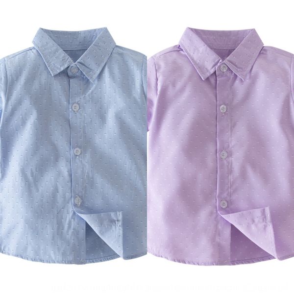 

boy handsome short-sleeved solid shirt color plaid striped shirt gentleman for children, White;black