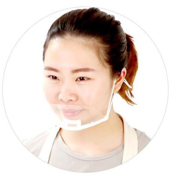 

12pcs/set transparent masks anti-fog catering plastic face mask l kitchen restaurant catering services anti-dust masks