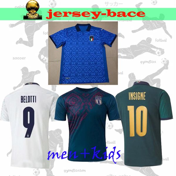 

new 20 21 italy soccer jersey immobile home away 3rd kids jorginho el shaarawy bonucci insigne bernardeschi men football shirt, Black;yellow