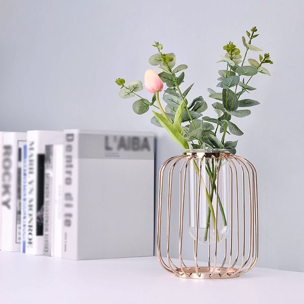 

deskvase nordic minimalist flower shelf iron geometric brief vase flower racks ornaments for wedding home decoration mar7