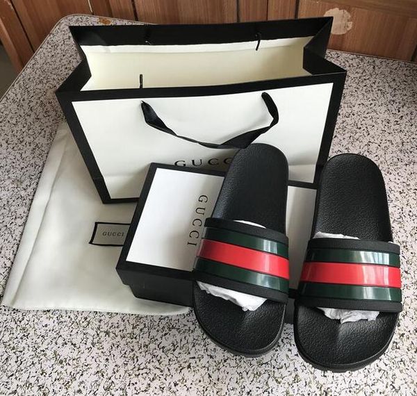 

designer slides Luxury Brand Women Sandals luxury Slippers Flip Flops Rihanna ace womens sandals Non-slip designer Slippers size 35-45