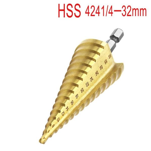 

hex titanium step cone drill bit hole cutter 4-32mm hss 4241 for sheet metal