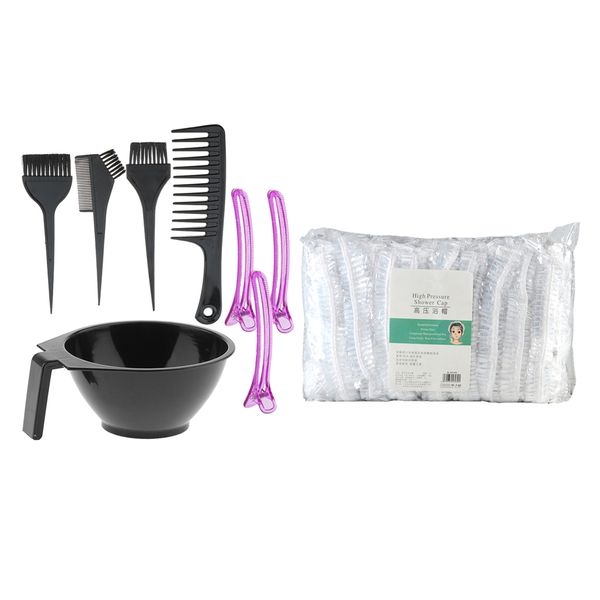 

home hair dyeing cream bowl brush clips comb dyeing caps hairdressing kit