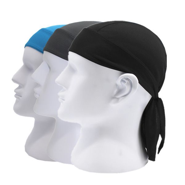 

men women cycling bike headband cap bicycle helmet bandana cycling equipment hat pirate gorra ciclismo pure color cycling cap, Black