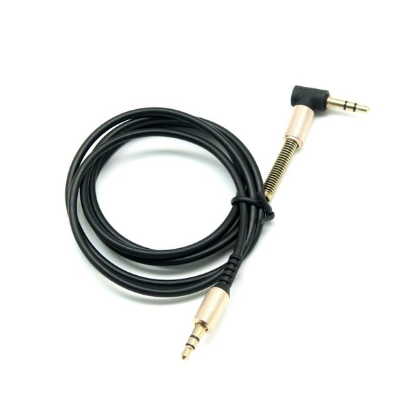 

3.5mm stainless steel spring male to male aux audio connection cable