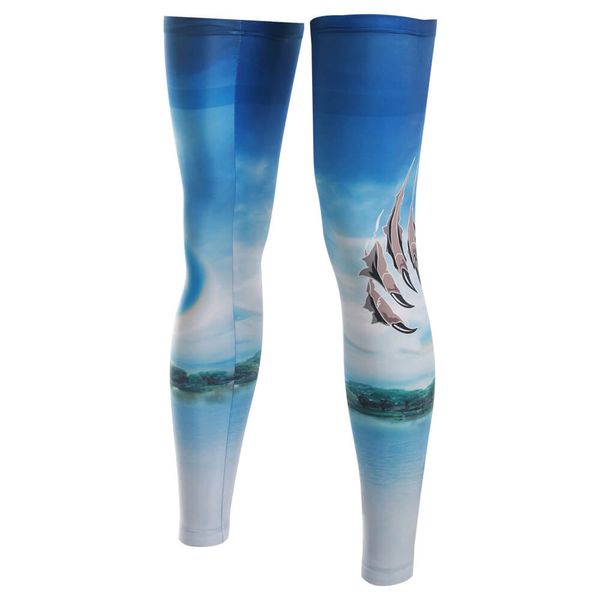 

xintown sunscreen cycling legwarmers running surfing breathable leg cover sport safety tights sportswear waterscape leg cover, Black