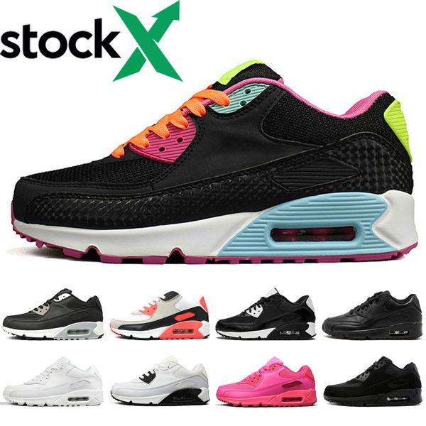 

fashion 90 90s men women running shoes black white oreo infrared neon outdoor mens womens suede trainers sports sneakers size 36-45, White;red