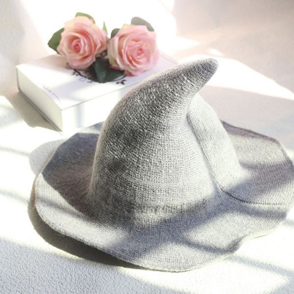 

new modern halloween witch hat woolen women lady made from fashionable sheep wool halloween party hat