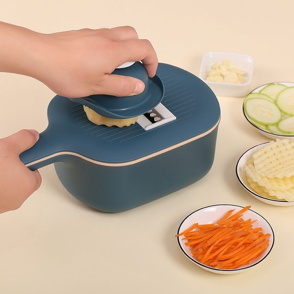 

vegetable cutter 4 dicing blades vegetable slicer hand protection potato carrot grater with strainer mandoline slicer