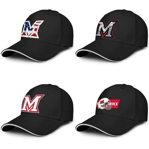 

miami university redhawks red logo black mens and women baseball cap cool designer custom blank fashion personalized trendy classic 3d, Blue;gray