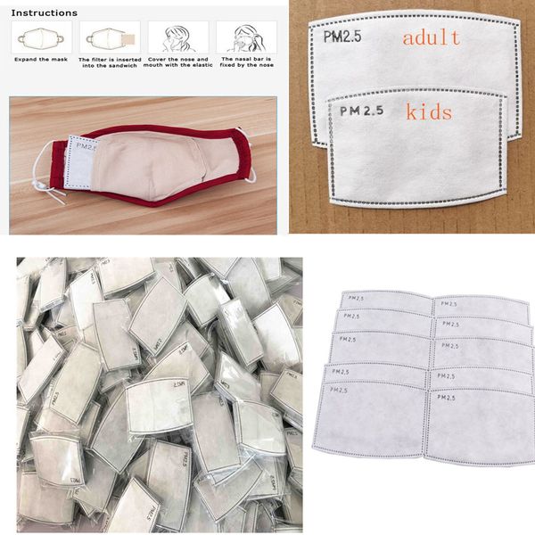 

ffp2 5 layers activated carbon filter n95 pm2.5 anti haze mouth masks replaceable filters for activate carbon mask use dhl ship
