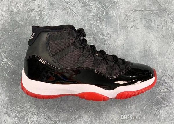 

2019 new 11 bred men women basketball shoes black red 11s real carbon fiber 378037-061 authentic quality sports sneakers with box
