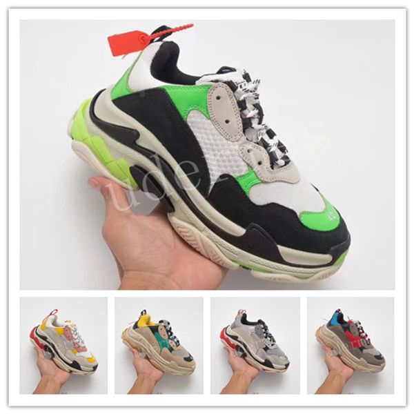 

2019 Multi-luxury triple S designer low to help black dad sneakers combination soles shoes men and women fashion casual shoes trlpie36-45