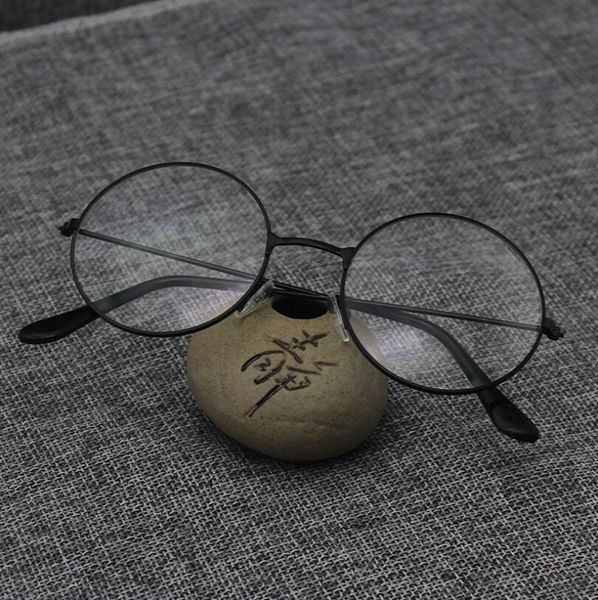 

fashion vintage retro metal frame clear lens glasses nerd geek eyewear eyeglasses oversized round circle eye glasses, White;black