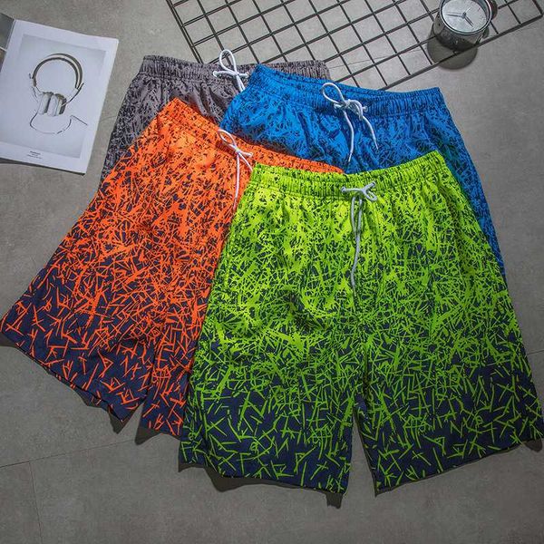 

printed beach shorts men leisure quick drying 3xl pockets decoration fashion fluorescence color beach holiday short, White;black